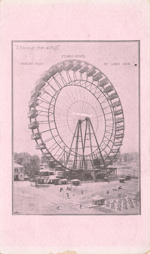 St Louis MO - 1904 Worlds Fair - Ferris Wheel - scarce card