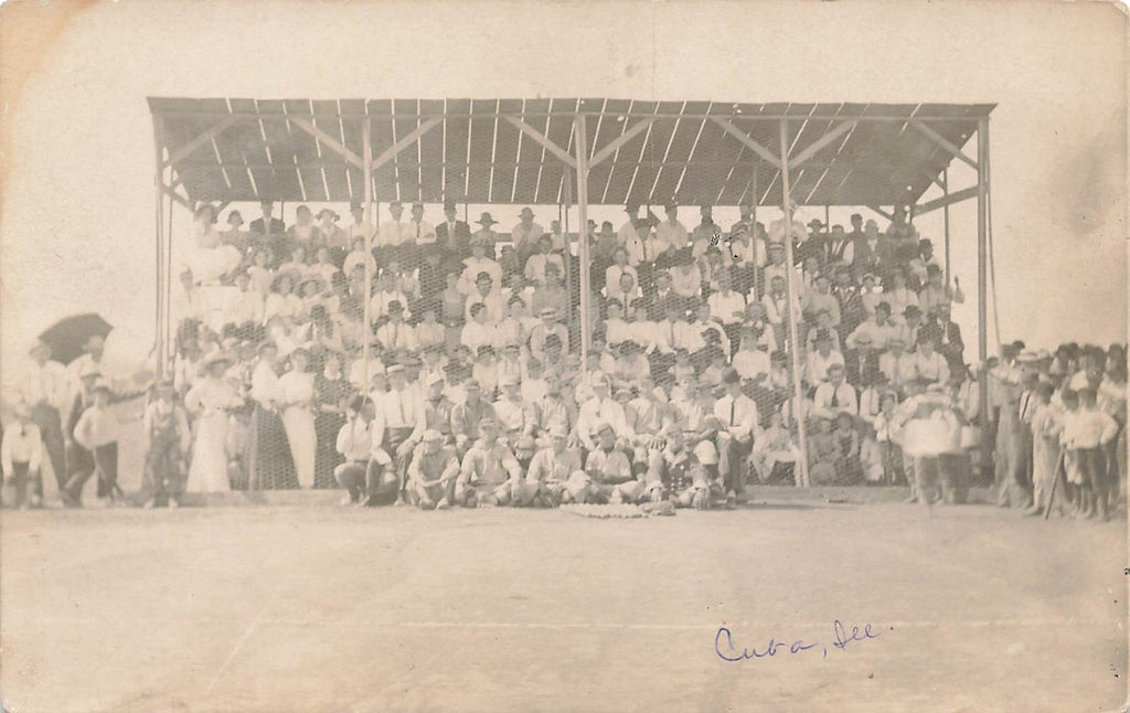 Cuba IL Illinois - Baseball - Real Photo - Early postcard