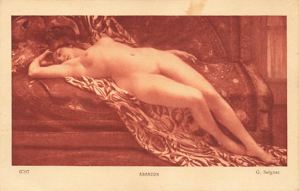 Seignac - Artist Signed - Nude - Abandon - Bruan & Cie - Postcard