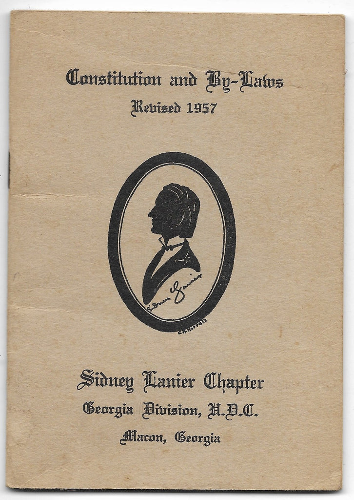 Daughters of Confederacy - Sidney Lanier Chapter - Macon GA - 1957