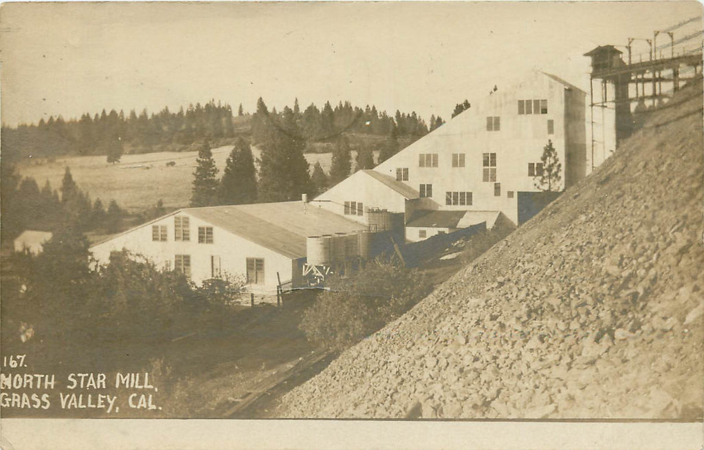 Grass Valley - California - North Star Mill - Real Photograph - Original Postcard 1911