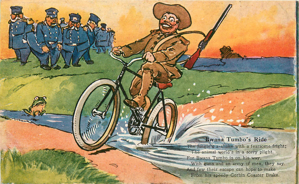 Teddy Roosevelt - Bwana Tumbo - Corbin Coaster Brake Bicycle Adv