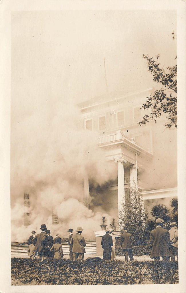 Aiken SC South Carolina  - Hotel Park FIRE 1913 - RPPC