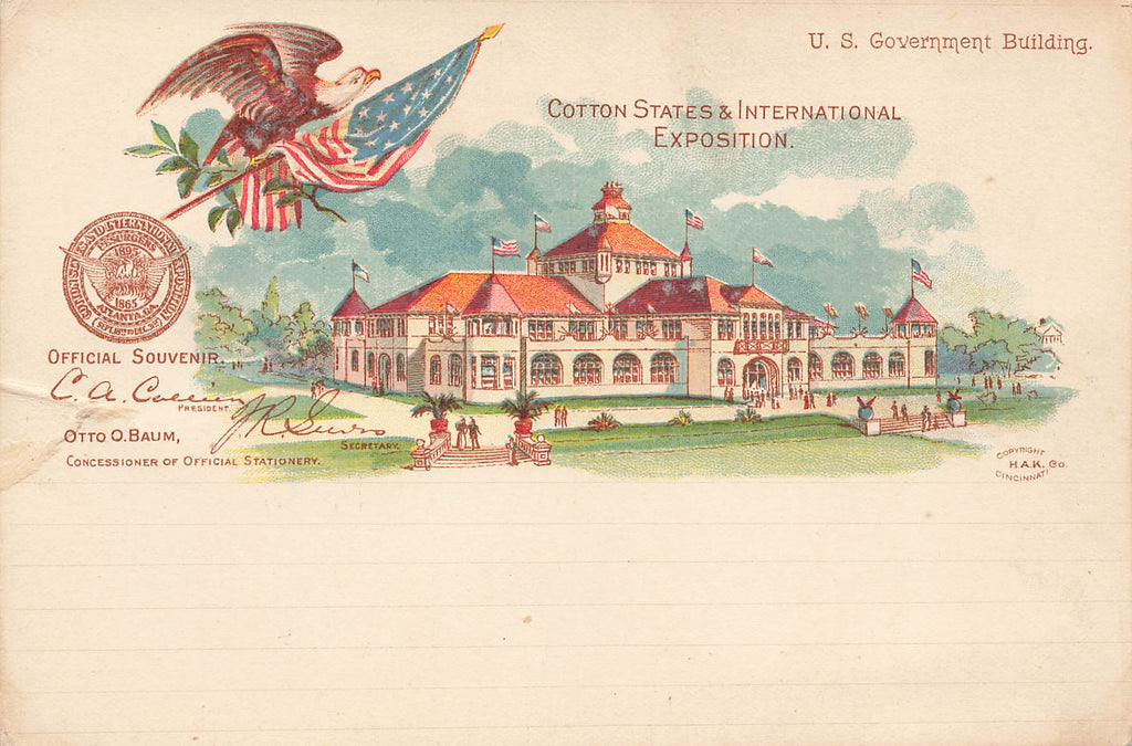 Cotton States Exposition - 1895 - Atlanta Georgia GA - Govt Bldg