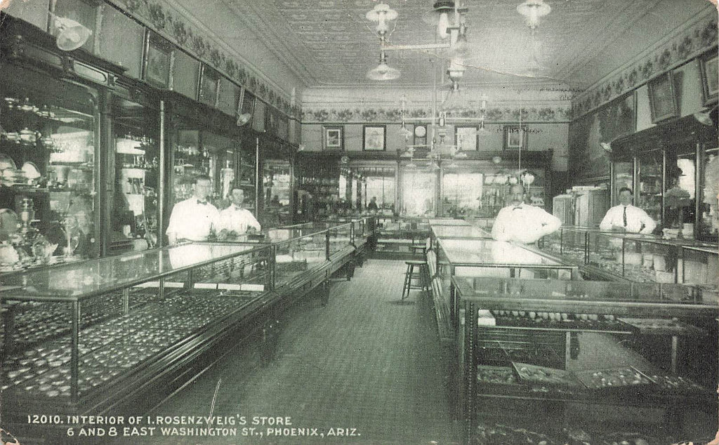 Phoenix AZ Arizona - ROSENZWEIG Jewelry Store Interior 1912