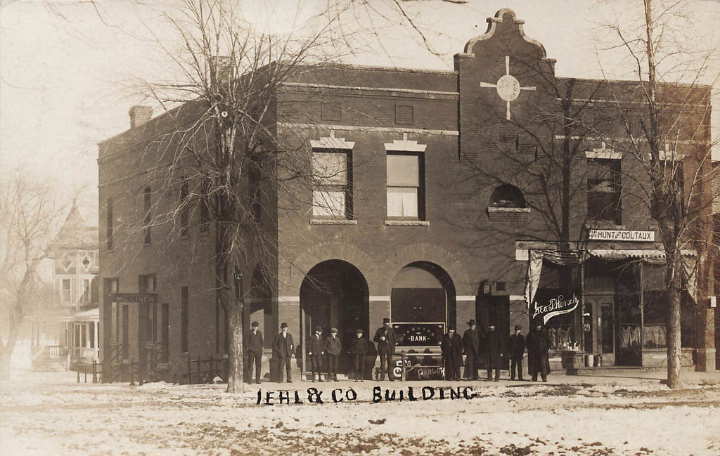 Melvin IL Illinois - IEHL Bank Building - 1908 - Real Photo