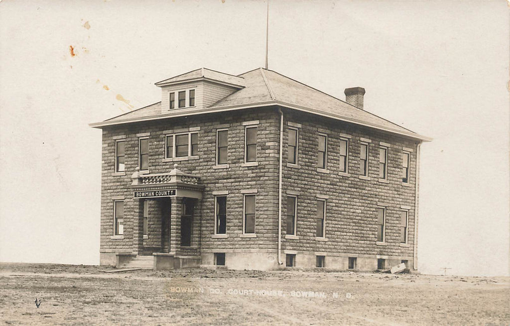 Bowman ND North Dakota 1910 Photo - County Court House